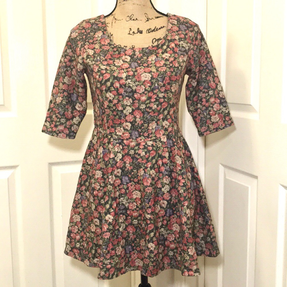 Floral Fall/Winter Mini Dress